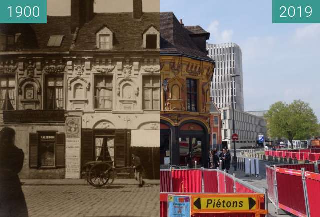Vorher-Nachher-Bild von Maison de Gilles de la Boë zwischen 1900 und 06.04.2019