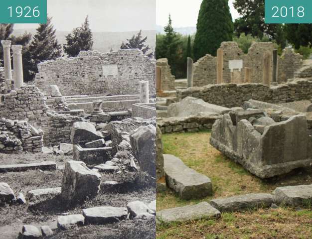 Image avant-après de Salonae (Solin, Croatia) entre 1926 et 06/08/2018