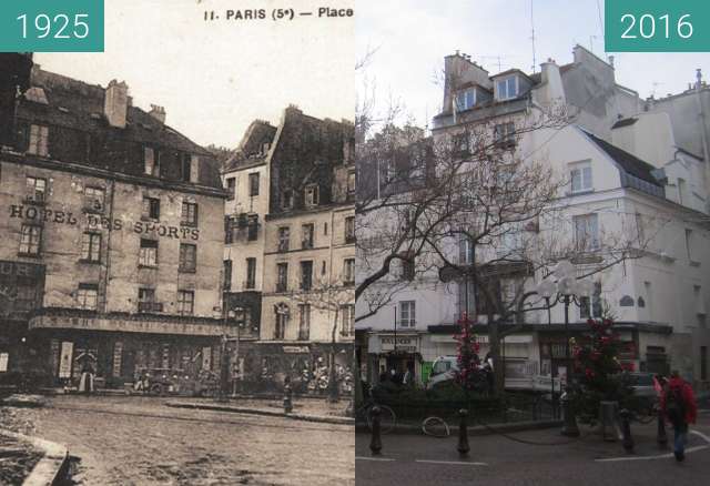 Image avant-après de Place de la Contrescarpe entre 1925 et 12/01/2016