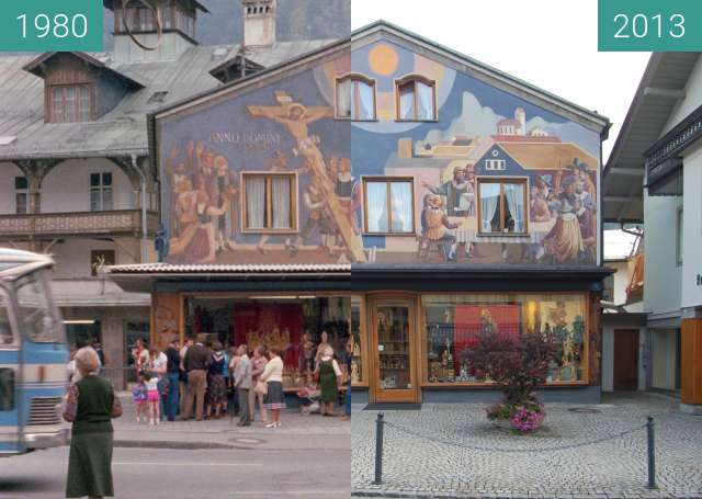 Vorher-Nachher-Bild von Oberammergau zwischen 10.07.1980 und 31.08.2013