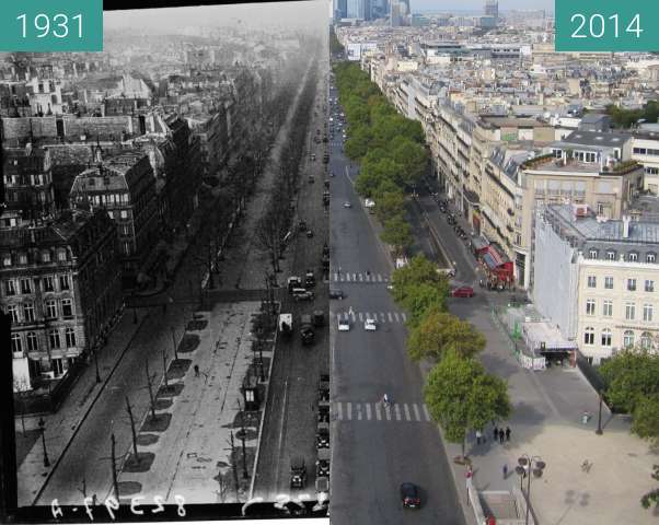 Image avant-après de Avenue de la Grande Armée entre 1931 et 28/09/2014