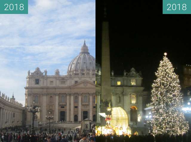 Image avant-après de St. Peter's Basilica entre 04/01/2018 et 05/01/2018