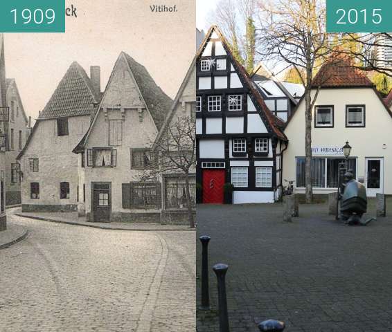 Image avant-après de Vitihof entre 1909 et 30/12/2015