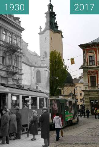 Vorher-Nachher-Bild von Lateinische Mariä-Himmelfahrt-Kathedrale zwischen 1930 und 20.04.2017