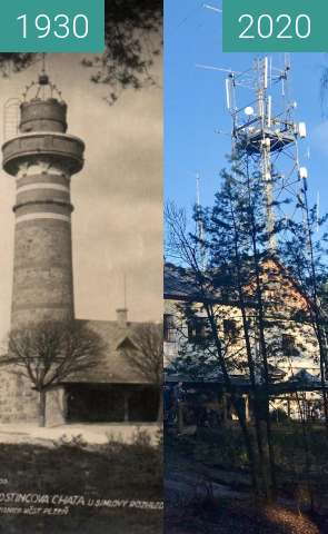 Before-and-after picture of Plzeň - Krkavec between 1930 and 2020-Dec-30