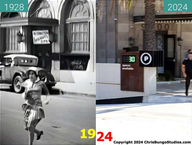 Before-and-after picture of Max Davidson Movie The Boy Friend 1928 vs Now between 1928 and 2024