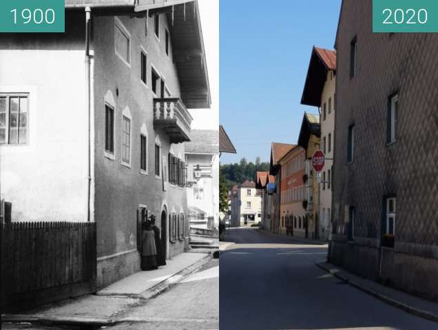 Vorher-Nachher-Bild von Schützenstraße Traunstein01 zwischen 1900 und 08.2020