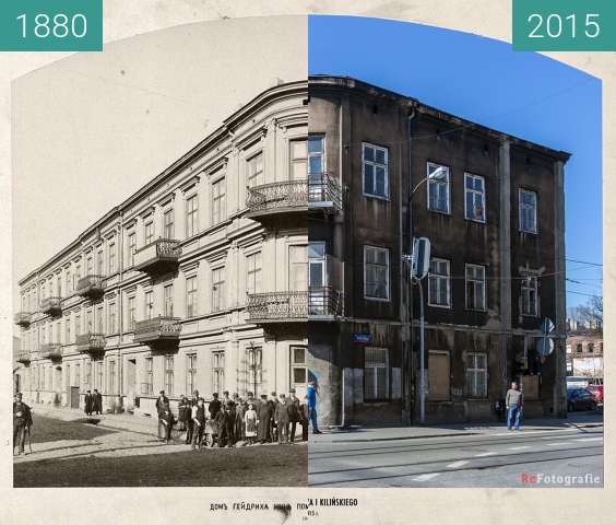 Vorher-Nachher-Bild von Hendrich's House zwischen 1880 und 2015