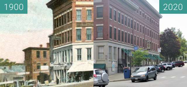 Vorher-Nachher-Bild von Hayford Block, Church Street zwischen 18.02.1900 und 01.09.2020