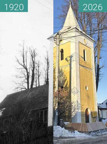 Image avant-après de Jurgów Dzwonnica entre 1920 et 17/01/2026