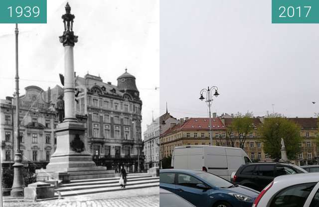 Image avant-après de Adam Mickiewicz Statue entre 1939 et 20/04/2017
