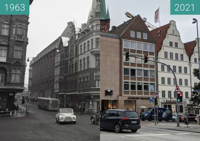 Image avant-après de Lübeck entre 1963 et 24/09/2021