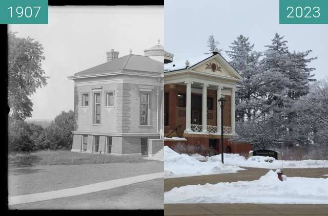 Before-and-after picture of AmasaEvesenRephoto between 1907-Jun-27 and 2023-Jan-23