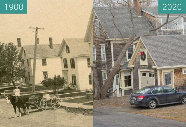 Vorher-Nachher-Bild von 50 Union St. Belfast, Maine zwischen 1900 und 2020