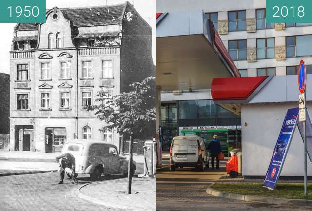 Vorher-Nachher-Bild von Ulica Kościelna zwischen 1950 und 23.01.2018
