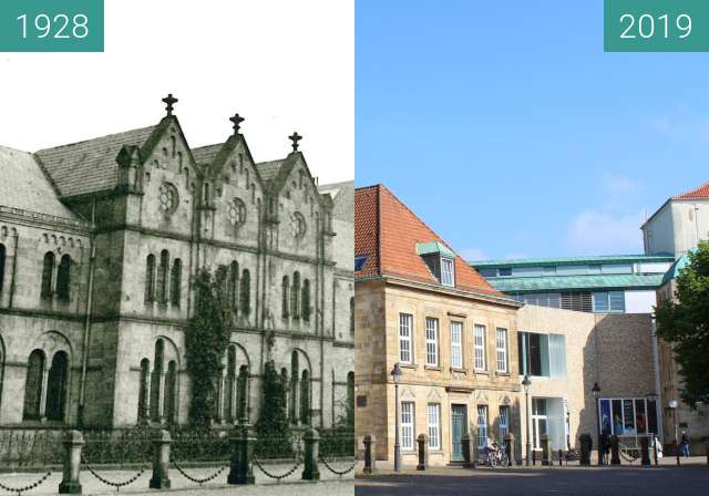 Before-and-after picture of Dom 1928 between 1928 and 2019-Jun-12