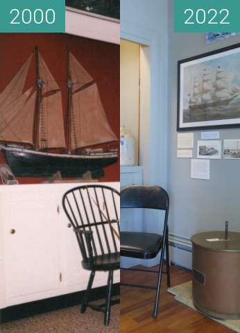 Image avant-après de Maritime Room exhibit at the Belfast, Maine museum entre 2000 et 2022