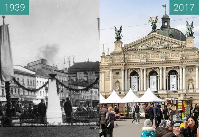 Image avant-après de Easter Market at the Opera House entre 1939 et 20/04/2017