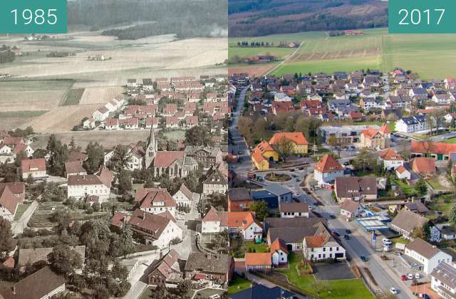 Image avant-après de Hilter Zentrum entre 1985 et 13/03/2017