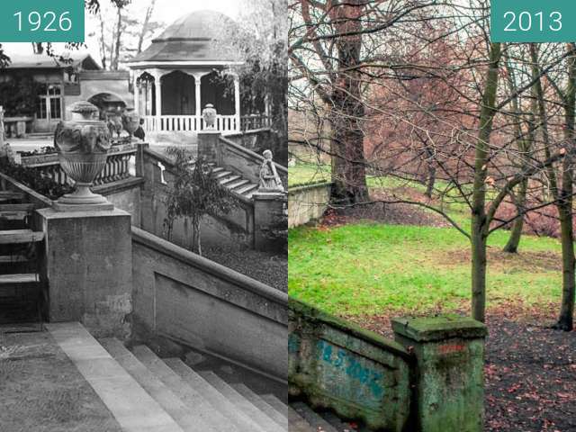 Before-and-after picture of Park Szelągowski between 1926 and 2013-Nov-30