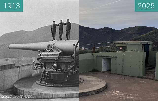 Image avant-après de Battery Spencer entre 1913 et 31/12/2024