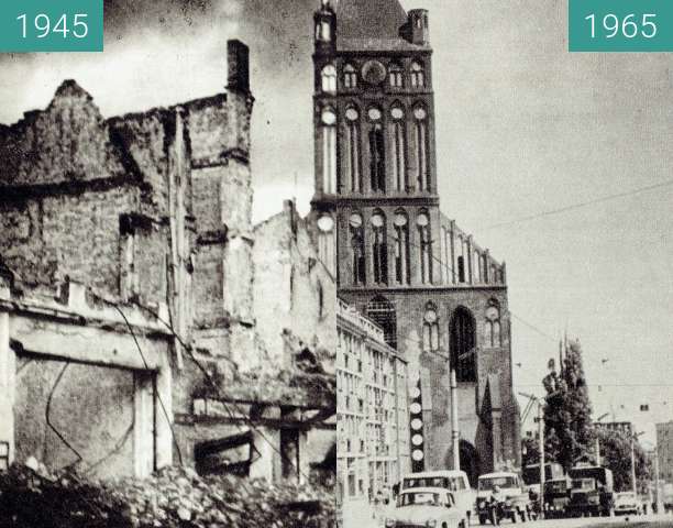 Image avant-après de Evangelische Jacobikirche entre 1948 et 1967
