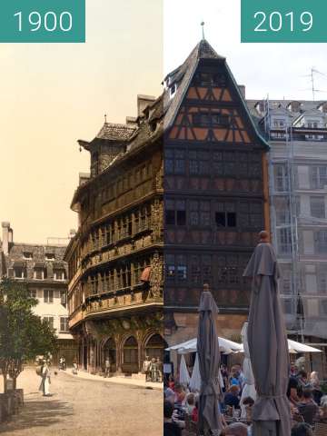 Vorher-Nachher-Bild von Haus Kammerzell zwischen 1900 und 08.08.2019