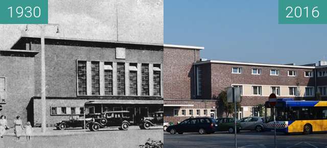 Before-and-after picture of Bahnhof between 1930 and 2016