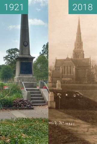Image avant-après de Christ Church on Turnham Green entre 1921 et 2018