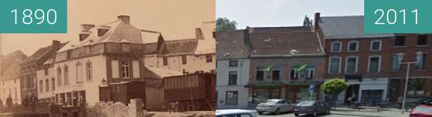 Image avant-après de Place verte Soignies entre 1890 et 2011
