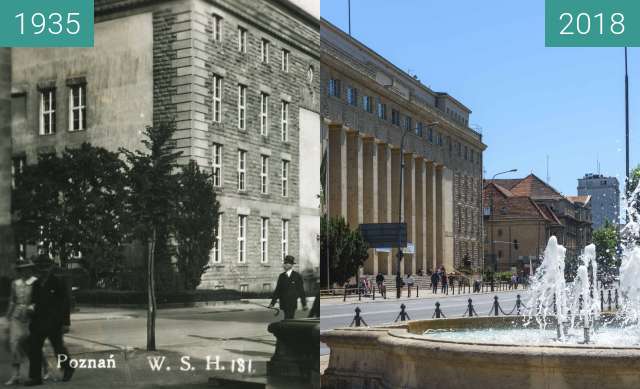 Image avant-après de Aleja Niepodległości entre 1935 et 2018