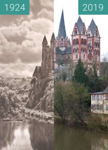 Vorher-Nachher-Bild von Dom zu Limburg an der Lahn, 1924 zwischen 1924 und 26.12.2019