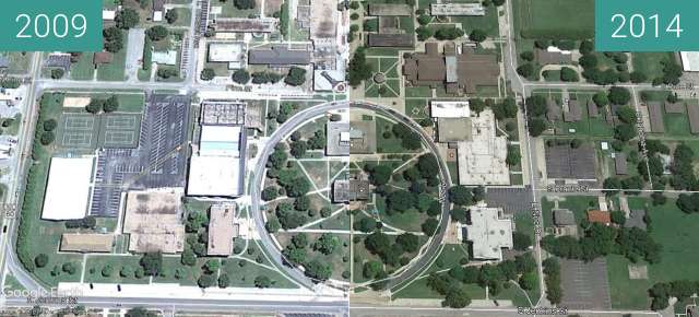 Image avant-après de Aerial view 2000's entre 2009 et 2014