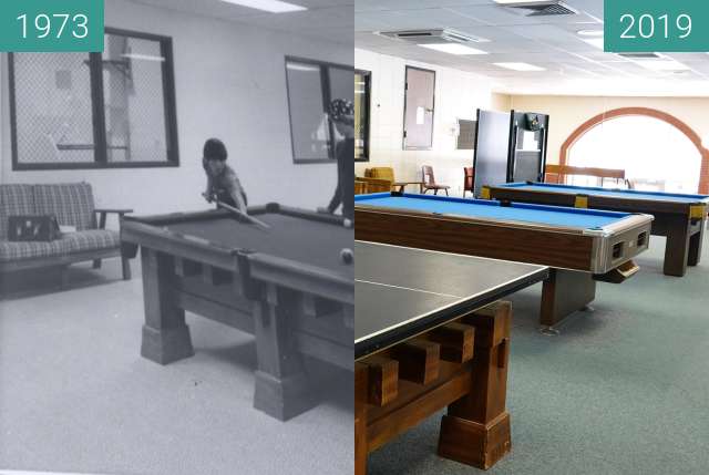 Image avant-après de Playing Pool at the JohnH. Uihlien (UC) Recreation entre 1973 et 09/02/2019