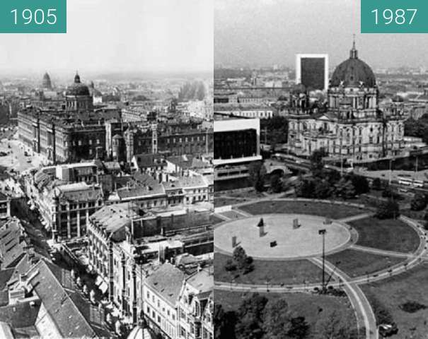 Vorher-Nachher-Bild von Berlin - ehem. Marienviertel zwischen 1905 und 1987