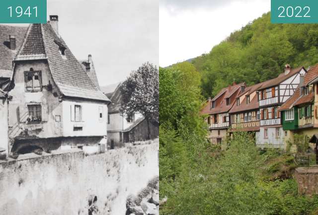 Vorher-Nachher-Bild von Kaysersberg zwischen 1941 und 05.05.2022