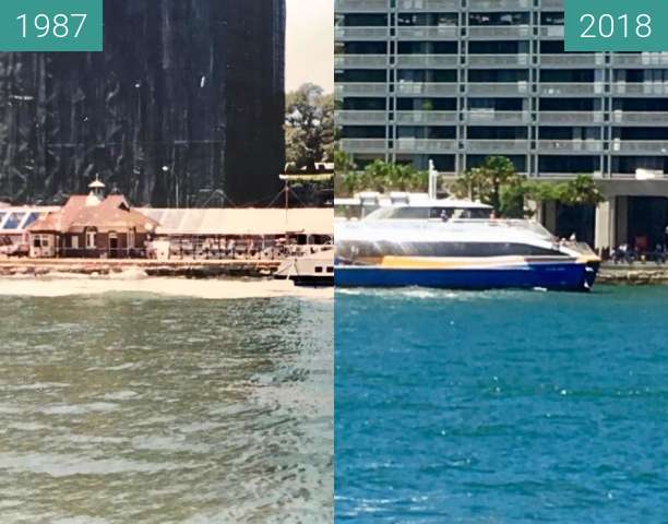 Image avant-après de East Circular Quay entre 1987 et 05/02/2018