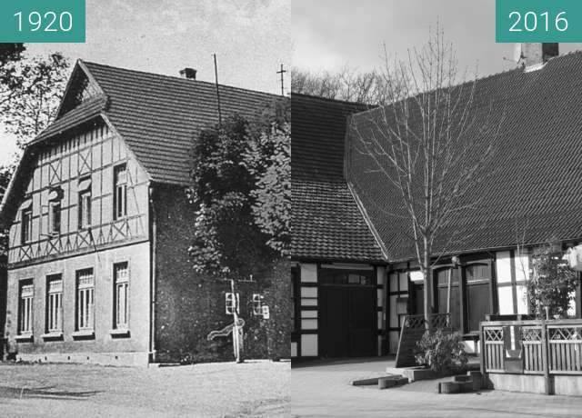 Image avant-après de Gaststätte Wulff an der Osnabrücker Straße entre 1920 et 24/02/2016