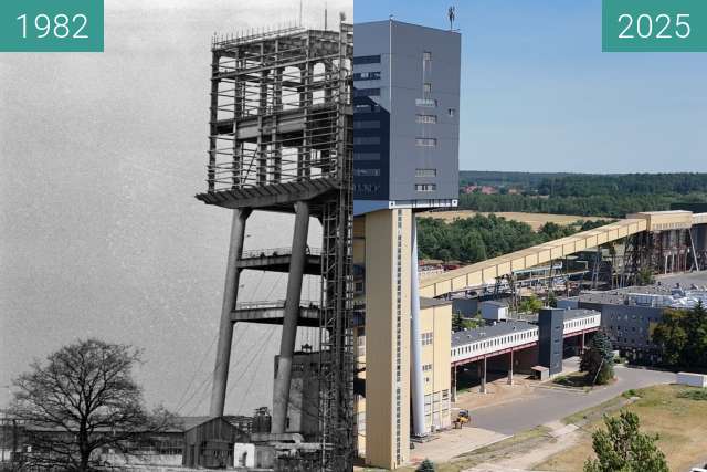 Before-and-after picture of ZG Sieroszowice between 1982 and 2025