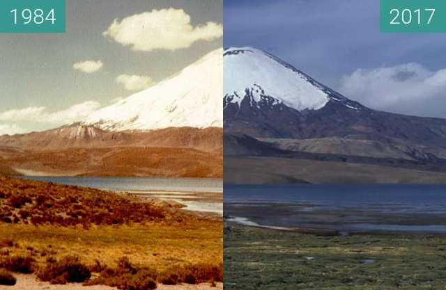 Vorher-Nachher-Bild von VOLCAN PARINACOTA zwischen 1984 und 2017