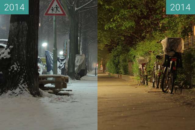 Vorher-Nachher-Bild von Goßlerstraße zwischen 21.01.2014 und 22.04.2014