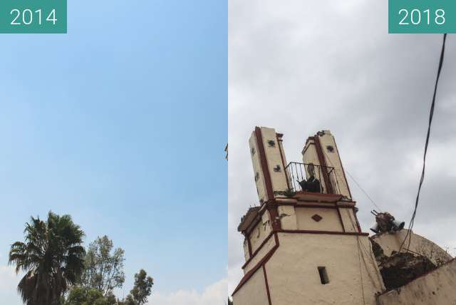 Before-and-after picture of September 19, 2017... The earthquake between 2014-Mar-22 and 2018-Oct-21