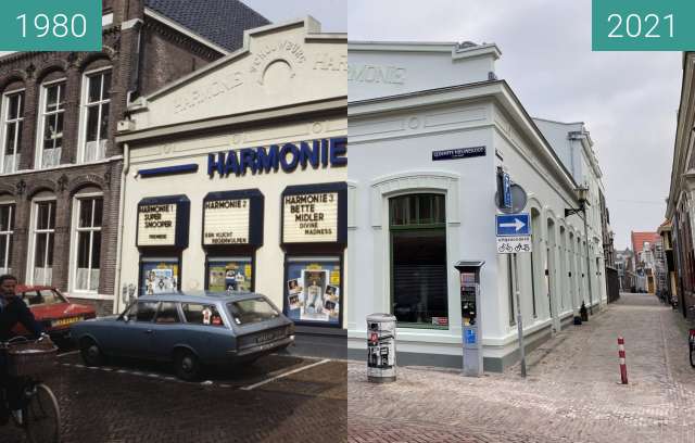 Vorher-Nachher-Bild von De Harmonie 1980-2021 zwischen 1980 und 23.03.2021