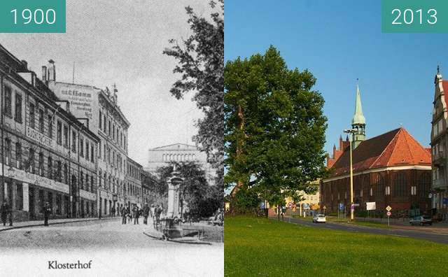 Image avant-après de Wylot z Trasy Zamkowej/Ausfahr von der Schlosstras entre 1900 et 2013
