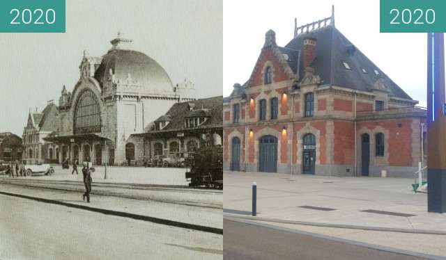 Vorher-Nachher-Bild von Saint-Brieuc - La gare zwischen 1925 und 15.11.2020