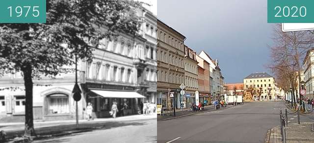 Before-and-after picture of Pirna | Breite Straße between 1975 and 2020-Jan-29