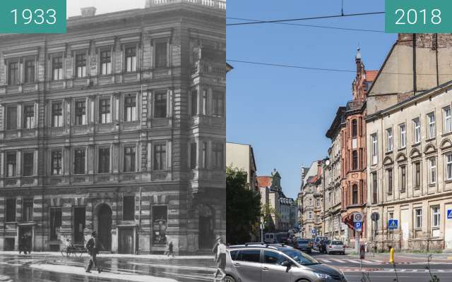 Vorher-Nachher-Bild von Ulica Św. Wojciech zwischen 1933 und 2018