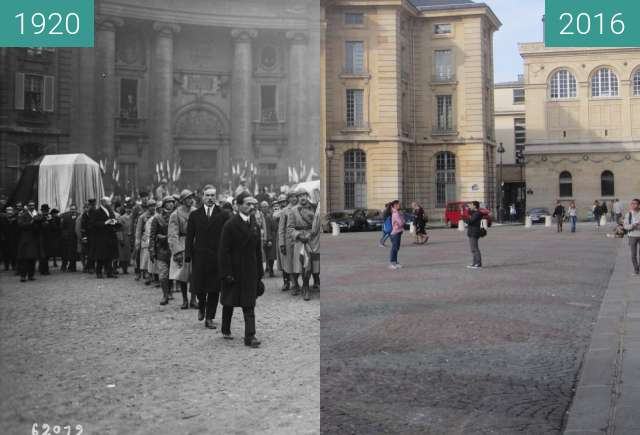 Vorher-Nachher-Bild von Place du Panthéon zwischen 11.11.1920 und 25.09.2016