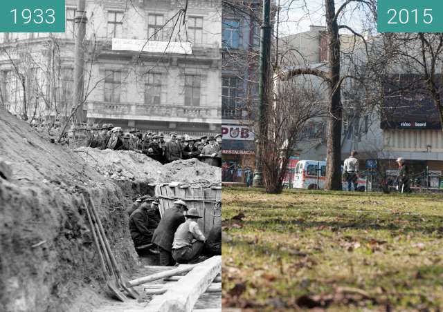 Before-and-after picture of Moving a tree between 1933 and 2015