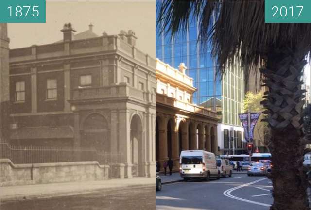 Before-and-after picture of Old Supreme Court building between 1875 and 2017